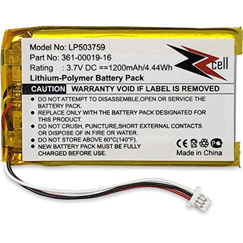 ZZcell Battery for Garmin 361-00019-16, 361-00019-12, Garmin Nuvi 1300, 1340T Pro, 1350, 1350T, 1370, 1370T, 1375T, 1390, 1390T, 1490 (1) (Please Check Part Number Before Purchase)