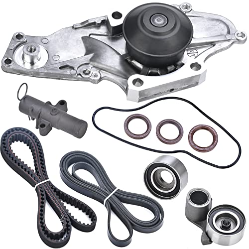 Timing Belt Kit with Water Pump for 2003-2018 Honda Accord, Odyssey, Pilot, Ridgeline, MDX, RDX, RL, TL, TSX, ZDX, Saturn Vue - Replaces TKH002, TCKWP329