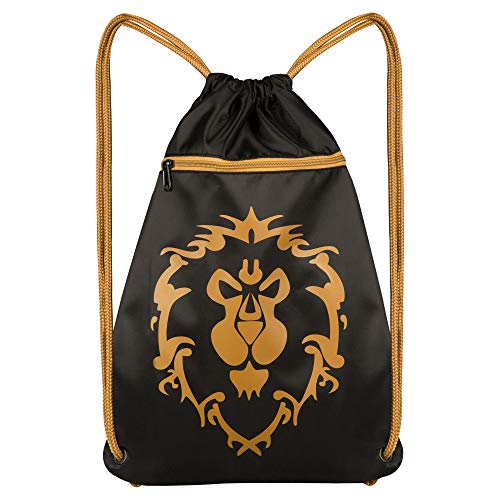 JINX World of Warcraft Alliance Loot Bag, 14x19, Drawstring Cinch Backpack