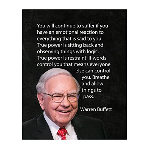 Logic Is Power-Motivational Wall Art, Warren Buffett Inspirational Quotes Wall Art Is The Perfect Wall Art For Home Decor, Office Decor & Classroom Décor. Gift For Self-Improvement. Unframed-8x10'