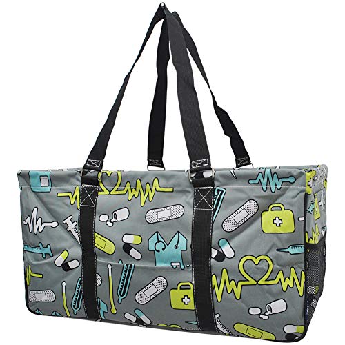NGIL All Purpose Open Top 23' Classic Extra Large Utility Tote Bag 2019 Collection (Nurse Black), X-Large