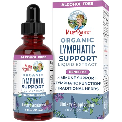MaryRuth Organics Lymphatic Support Drops, USDA Organic Immune Support Supplement, Lymphatic Support with Echinacea & Elderberry, Antioxidant & Immune Defense, Vegan, Non-GMO, 30 Servings