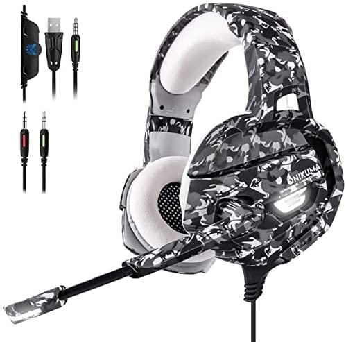 Lifestyle Gaming Headset for PS4, Compatible for Xbox One, Nintendo Switch, Stereo Noise Cancelling Over Ear Headphones with Microphone, Playstation 4, Laptop, PC,