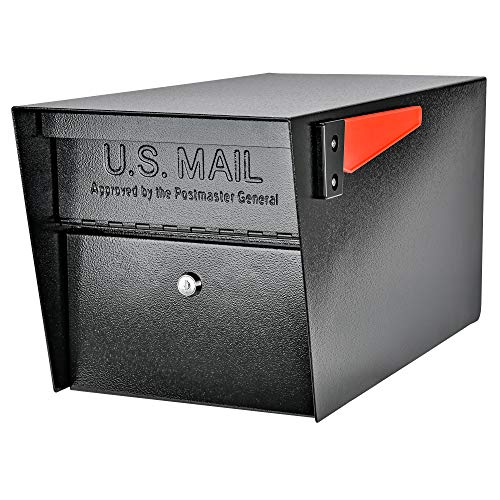 Mail Boss 7506 Mail Manager Curbside Locking Security Mailbox, Black,Large