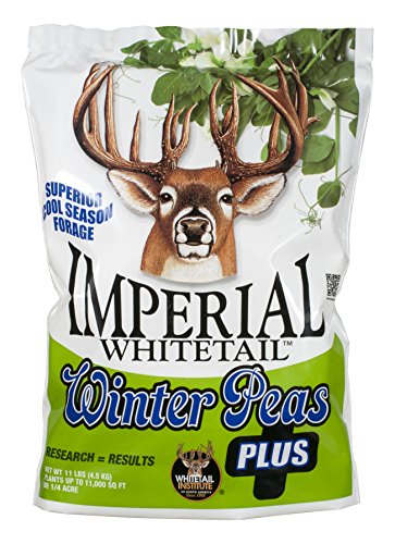 Whitetail Institute Winter Peas Plus Deer Food Plot Seed, Superior Cool Season Forage Designed to Maximize Deer Attraction into The Late Season, Very Cold Tolerant, 11 lbs (.25 acre)