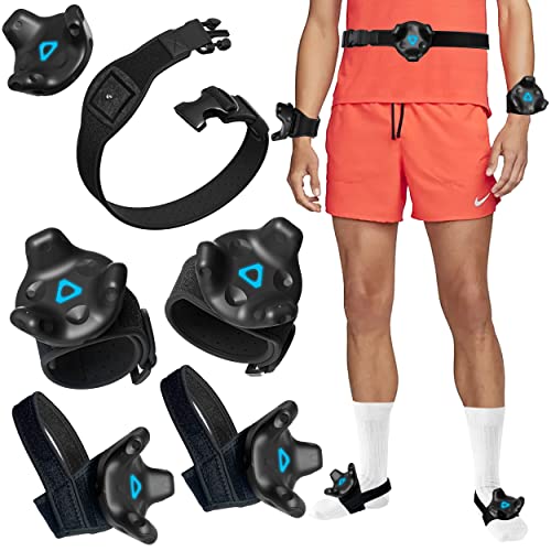 Skywin VR Tracker Belt, Tracker Hand and Feet Strap Bundle for HTC Vive System Tracker Pucks (1 Belt, 2 Hands, 2 Feet)