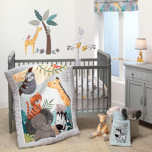 Bedtime Originals Mighty Jungle 3Piece Crib Bedding Set, Multicolor (283003V)