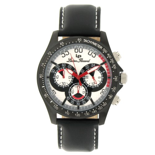 Lucien Piccard Men's 26959SL Black Ion-Plated Chronograph Watch