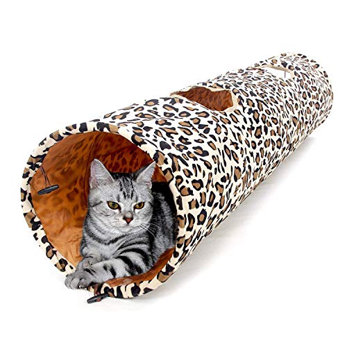 PAWZ Road Cat Toys Collapsible Tunnel Dog Tube for Fat Cat,Rabbits,Dogs Length 51' Diameter 12'