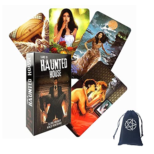 Tarot of The Haunted House Cards with Bag Family Game