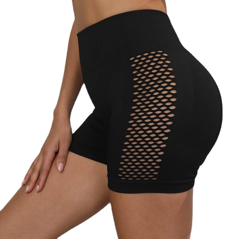 MGULEEYI Butt Lifting Biker Shorts for Women,High Waist Tummy Control Sexy Yoga Shorts Exercise Workout Gym Shorts (Black(Old),L,Large)…