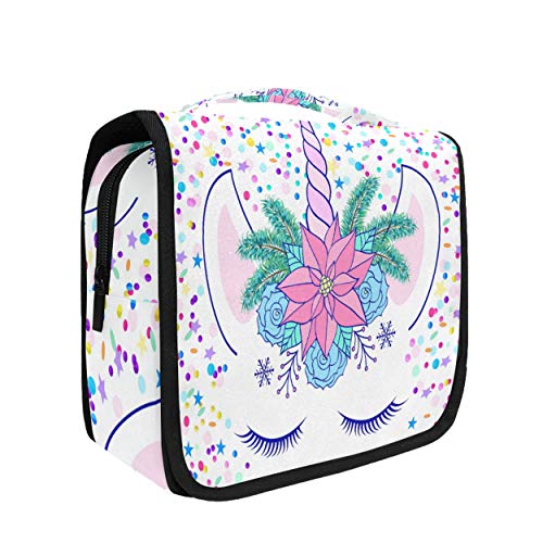senya Hanging Travel Toiletry Bag Kit Makeup Case Cosmetics Organizer for Men Women (Unicorn)
