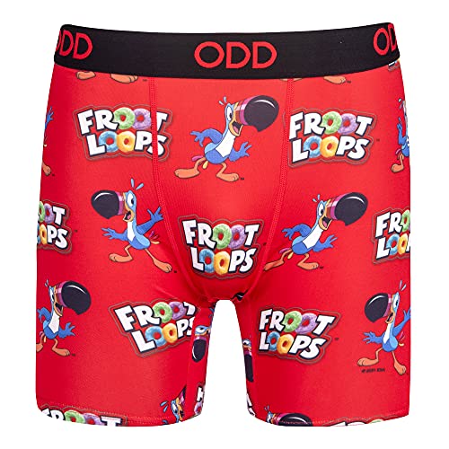 Odd Sox, Froot Loops, Men's Boxer Briefs, Funny Novelty Underwear, Medium
