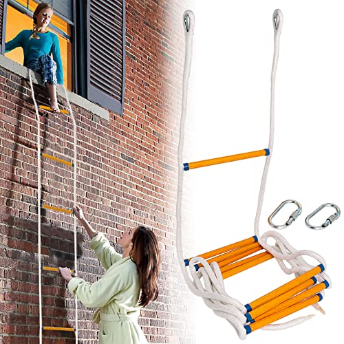 16 FT Emergency Fire Escape Ladders, Weight Capacity up to 2000 Pounds