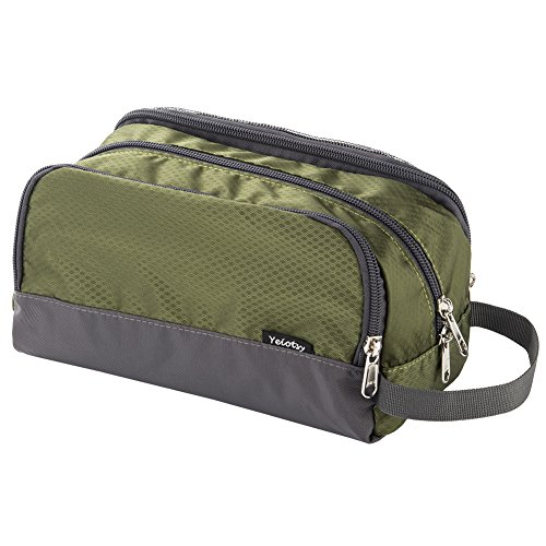 Yeiotsy Toiletry Bag Army Green, Light Mesh Travel Toiletry Organizer for Weekend Trip Gym Bag Teens Shaving Kit Bag for Kids (Army Green)