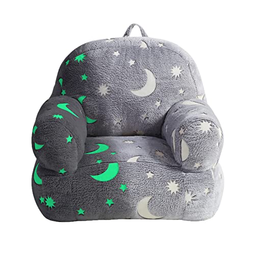 fond + found Toddler Chair, Glow in The Dark Kids Sofa Bean Bag Chair for Kids Children Couch Toddler Sofa Chair Mini Sofa Armrest Chair for Children, Lightweight Children Sofa Chair