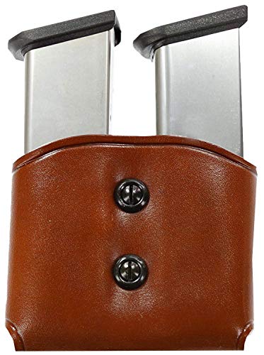 Galco Gunleather DMC Double Mag Carrier for .45, 10mm Single Column Metal Magazines (Tan, Ambi)