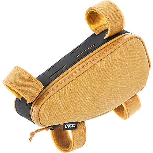 EVOC Multi Frame Pack, Bike Frame Bag for More Storage Space (Size: M, 1L Storage Space, Water-Repellent YKK Zip, Variable Fixation, incl. Frame Protection Strips), Clay Yellow, 102803604-M
