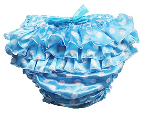Haian ABDL PVC & Satin Ruffle Rhumba Pull on Plastic Pants (Blue, XX-Large)