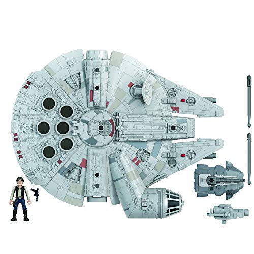 STAR WARS Mission Fleet Han Solo Millennium Falcon 2.5-Inch-Scale Figure and Vehicle, Toys for Kids Ages 4 and Up