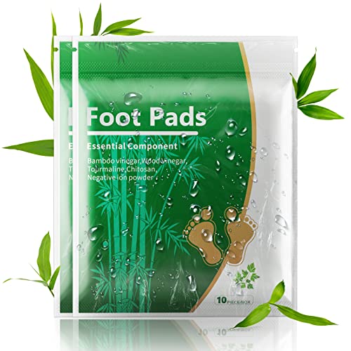 ADINOR Foot Pads - 20pcs Natural Vinegar and Ginger Powder Foot Pads for Foot Care Improve Sleep Relaxation Foot Care Deep Cleansing Foot Pads