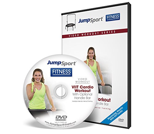 JumpSport Fitness Trampoline Workout DVDs | Cardio Focused | Resistance Bands and Handle Bar Options Available