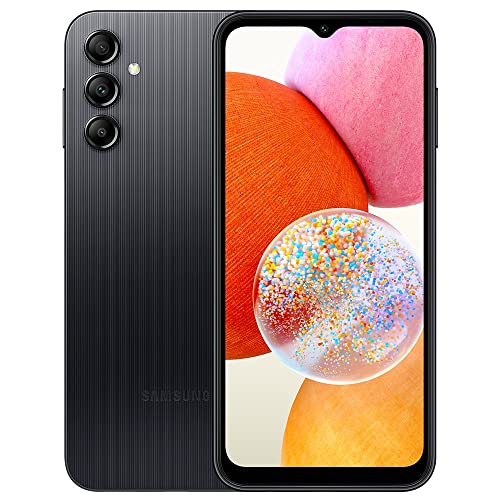 SAMSUNG Galaxy A14 4G LTE (128GB + 4GB) Unlocked Worldwide (Only T-Mobile/Mint/Metro USA Market) 6.6' 50MP Triple Camera + (15W Wall Charger) (Black (SM-A145M/DS))