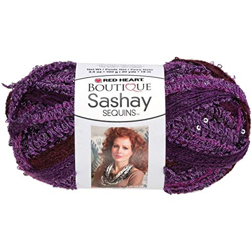 RED HEART Boutique Sashay Sequins Yarn, Concord