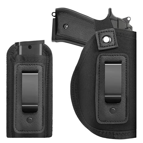 UrbanX Universal Right or Left OWB Gun Laser Holster with Extra Mag Holster Pouch for FEG PA-63 9×18mm Makarov