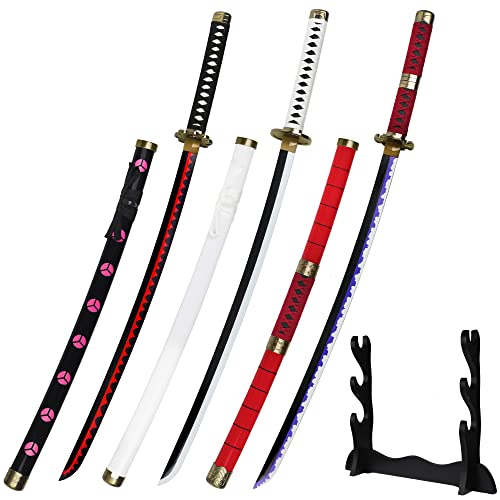 LoGest Zoro Replica Sword - Exact Replica from The Anime - Use for Arts Role Play Cosplay or Décor with Belt and Stand