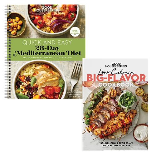 Good Housekeeping's Quick and Easy 28-Day Mediterranean Diet & Low-Calorie Big-Flavor Cookbook Bundle!