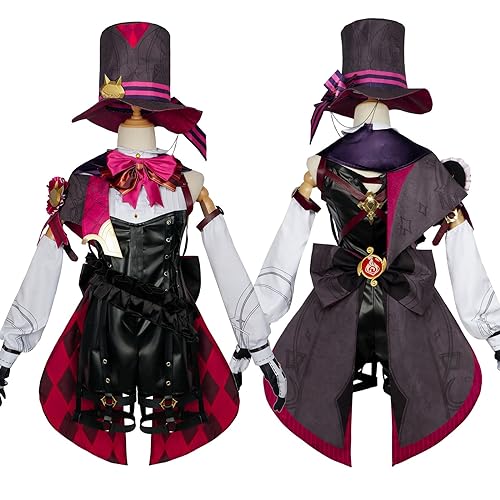 Cos-Animefly Lyney Cosplay Costume Game Fontaine Lynette Uniform Suit Dress With Hat Halloween Carnival Party