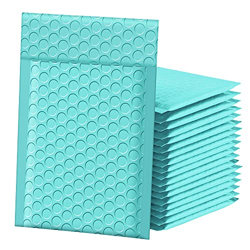 Famagic Bubble Mailers 4x8 50 Pack, Teal Shipping Bags, Waterproof Self Seal Packaging Bags For Small Business, Opaque Matte Padded Envelopes for Shipping, Mailing, Bulk #000
