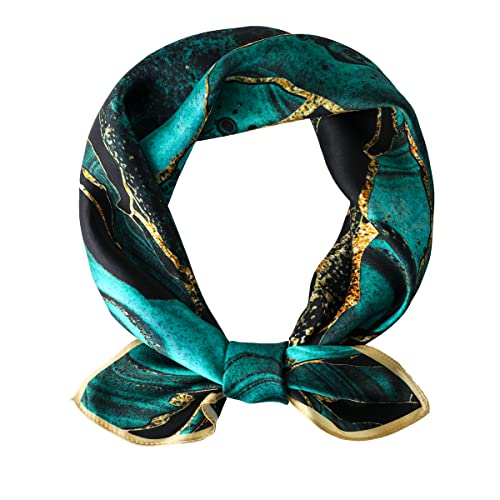 STARWHISPER 100% Pure Mulberry Silk Square Scarf-27''x27 Lightweight Hair Scarves Headscarf Night Sleeping with Gift Packed