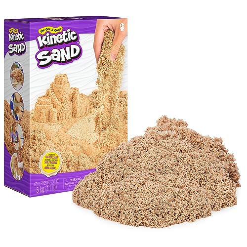 Kinetic Sand, 11lbs of All-Natural Brown Bulk Play Sand, Sandbox Sensory Toys for Kids