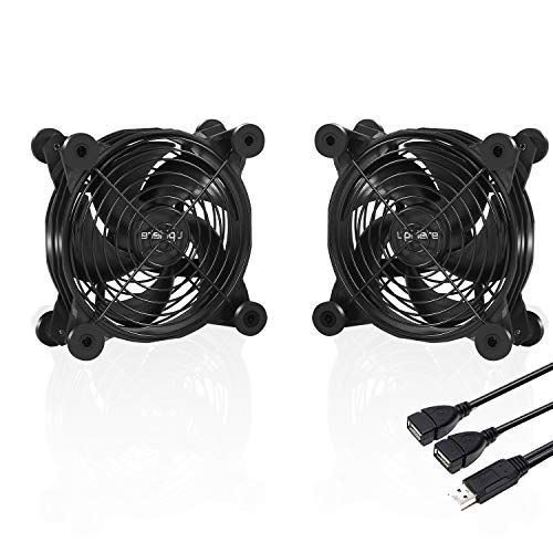 upHere U1203 Silent Dual 120mm USB Fan for Computer Cases Computer Cabinet Playstation Xbox Cooling