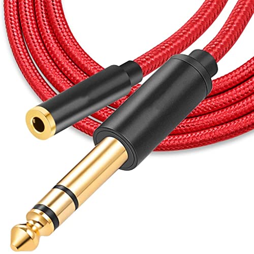 EYHLKM 6.5mm Male to 3.5mm Female Audio Cable Amplifier Console Guitar Recording Adapter TRS 1/4''