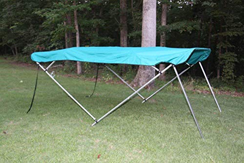 vortex Teal 4 Bow Bimini Top 8' Long, 85-90' Wide, 54' High, Pontoon/Deck Boat Complete Kit, Frame, Canopy, and Hardware 1 to 4 Business Day DELIVERY