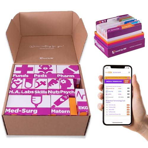 Ultimate Nursing School Survival Kit – Over 1900 Flash Cards – No Fluff – Covers 11 Core Nursing School Subjects – Only Essential 2024 NCLEX ATI HESI Tested Info