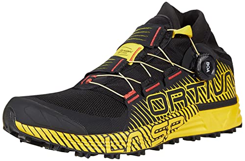 La Sportiva Cyklon Mountain Running Shoe - Men's Black/Yellow 43