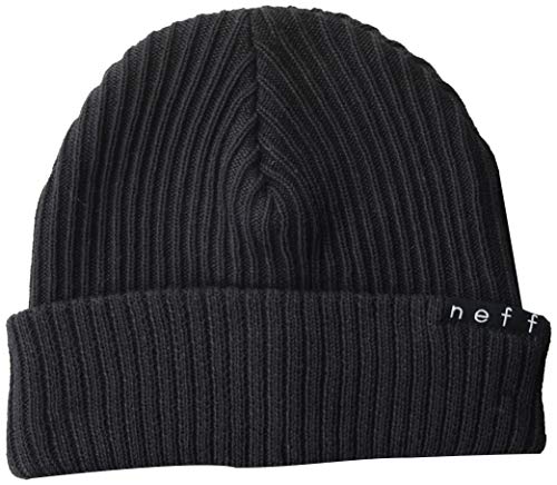 Neff Men's Fisherman Beanie Hat, Black, One Size