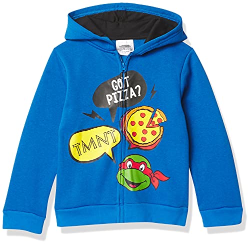Teenage Mutant Ninja Turtles boys Graphic Zip-up Hoodie Hooded Sweatshirt, Blue, 6 US