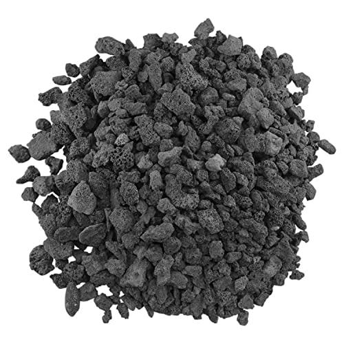 American Fireglass Medium Lava Rock, 1/2' - 1' | Use in Fireplace, Fire Pit or Bowl | Outdoor & Indoor Volcanic Rock for Natural Gas or Propane Fires | Decorative Landscaping | 10 lb Bag