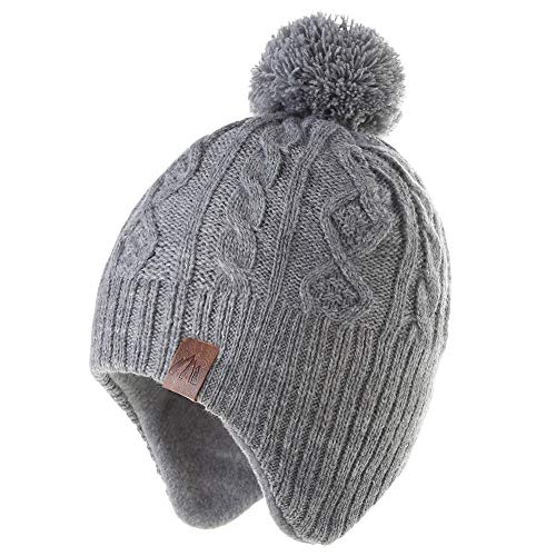 Moon Kitty Baby Hats Toddler Beanies for Boys 6-12Months Gray