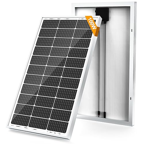 SOLPERK Solar Panels 100 Watt 12 Volt, High-Efficiency Monocrystalline Solar Panel for Home, RV, Camping, Marine, Rooftop, Off-Grid Applications
