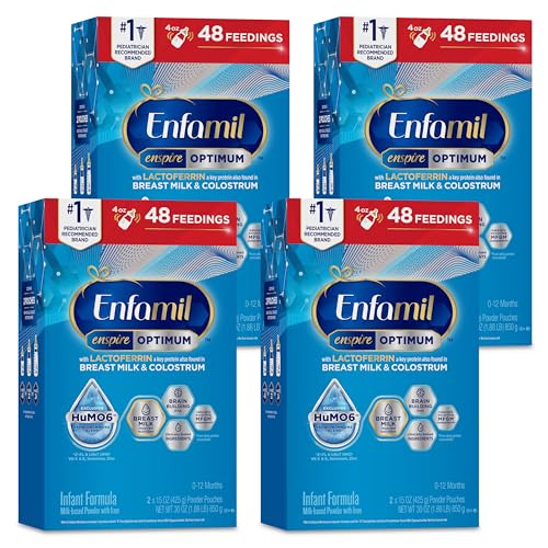 Enfamil Enspire Baby Formula with Immune-Supporting Lactoferrin, Brain Building DHA, Our Closest Formula to Breast Milk, Refill Boxes, 30 Oz (Pack of 4)