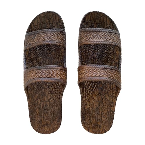 J-Slips Sandals for Women and Men - Comfortable Jesus Jandals for Beach, Summer, and Shower - Waterproof Hawaiian Slides in 12 Colors, Sandalias (Kona, W9)