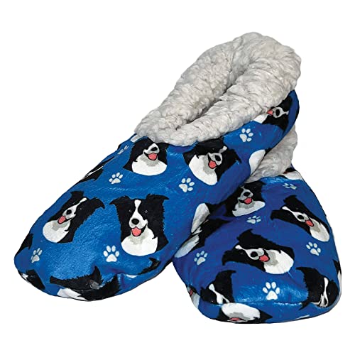 Border Collie Super Soft Womens Slippers - One Size Fits Most - Cozy House Slippers - Non Skid Bottom - perfect for Border Collie gifts