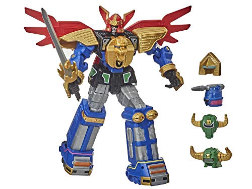 Transformers Power Rangers Zeo Megazord 12-inch Collectible Action Figure Highly Posable Toy with Multiple Helmets and Accessories Classic TV Series-Inspired