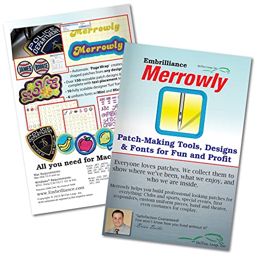 Embrilliance Merrowly Patches, Embroidery Software for Mac and PC